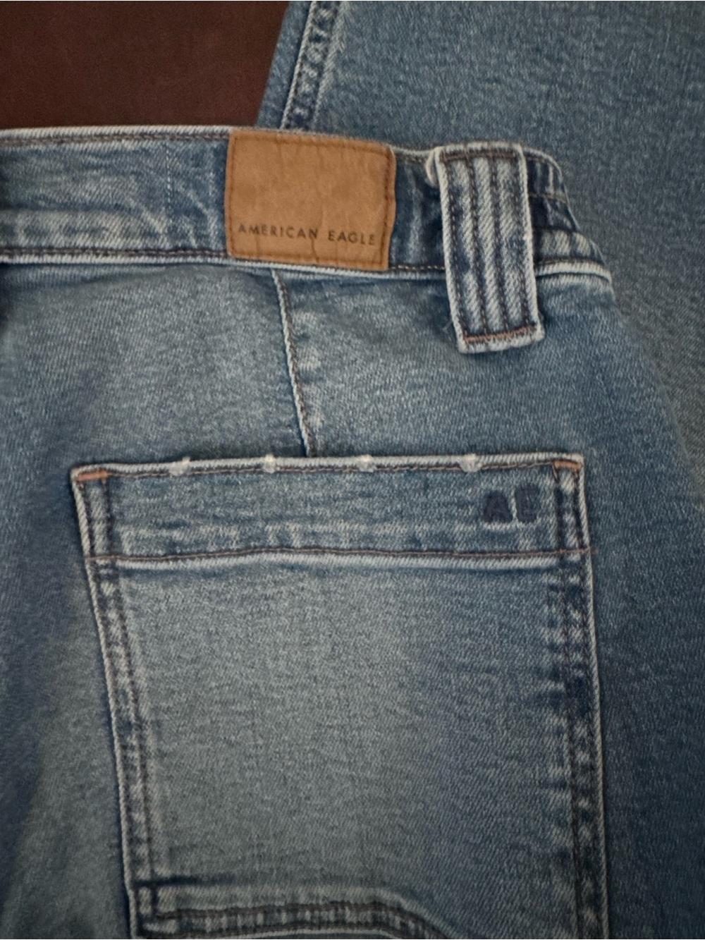 American Eagle Outfitters Men's Light Blue Relaxed Cargo Jeans - Picture 7 of 7